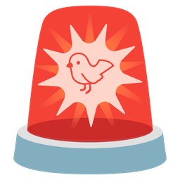 bird and police car light