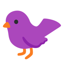 bird and purple heart