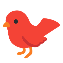 bird and red heart