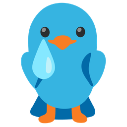 Bird and Smiling face with tear