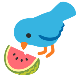 bird and watermelon