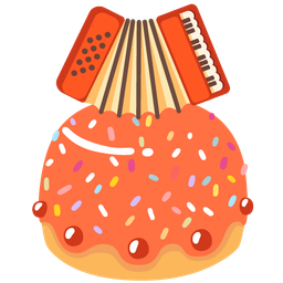 Birthday cake and Accordion