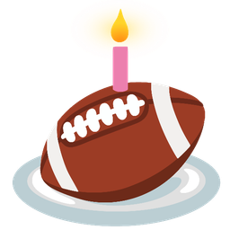 Birthday cake and American football