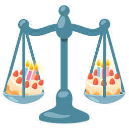 Birthday cake and Balance scale