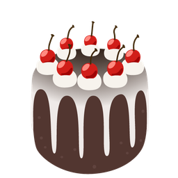 Birthday cake and Black heart