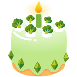 Birthday cake and Broccoli