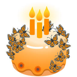 Birthday cake and Butterfly