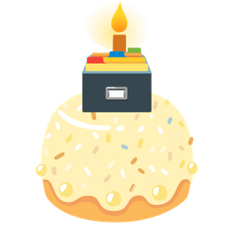 Birthday cake and Card file box