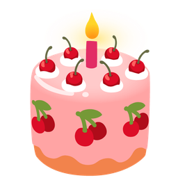 Birthday cake and Cherries