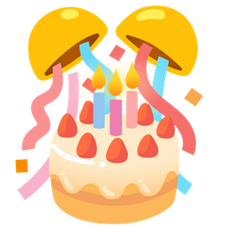 Birthday cake and Confetti ball