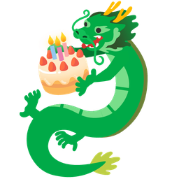 Birthday cake and Dragon