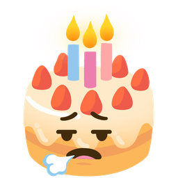 Birthday cake and Face exhaling