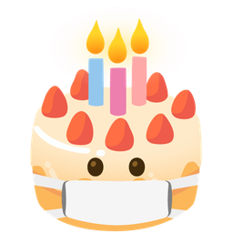 Birthday cake and Face with medical mask