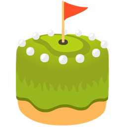 Birthday cake and Flag in hole