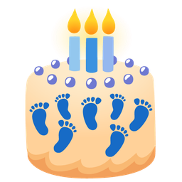 Birthday cake and Footprints