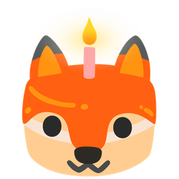 Birthday cake and Fox