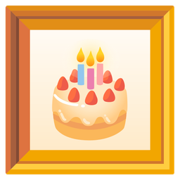 Birthday cake and Framed picture