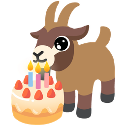 Birthday cake and Goat