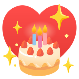 Birthday cake and Heart suit