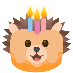 Birthday cake and Hedgehog