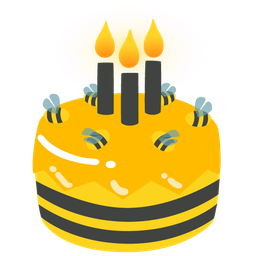 Birthday cake and Honeybee
