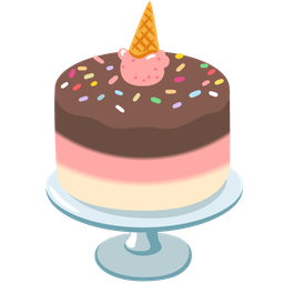 Birthday cake and Ice cream