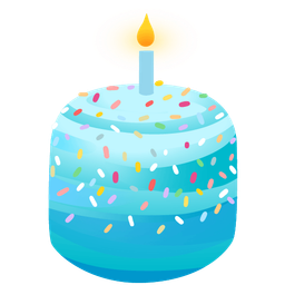 Birthday cake and Light blue heart