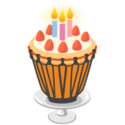 Birthday cake and Long drum