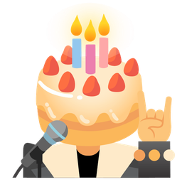 Birthday cake and Microphone