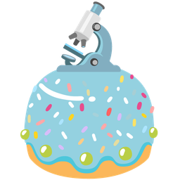 Birthday cake and Microscope