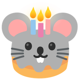 Birthday cake and Mouse face