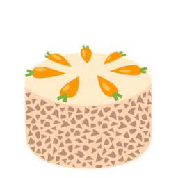 Birthday cake and Orange heart