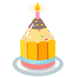 Birthday cake and Pencil