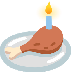 Birthday cake and Poultry leg