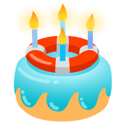 Birthday cake and Ring buoy