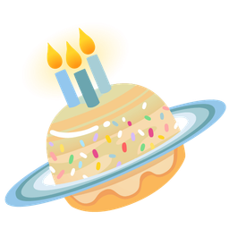 Birthday cake and Ringed planet