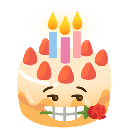 Birthday cake and Rose