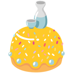 Birthday cake and Sake