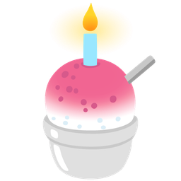 Birthday cake and Shaved ice