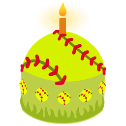 Birthday cake and Softball