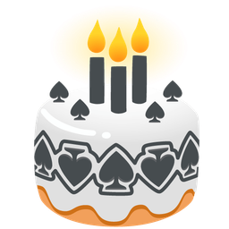 Birthday cake and Spade suit