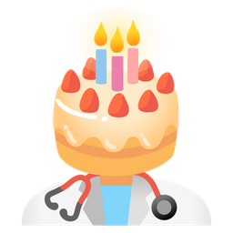 Birthday cake and Stethoscope
