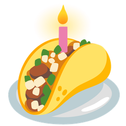 Birthday cake and Taco