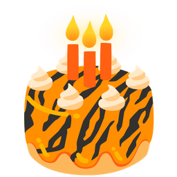 Birthday cake and Tiger face