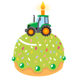 Birthday cake and Tractor