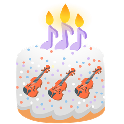 Birthday cake and Violin