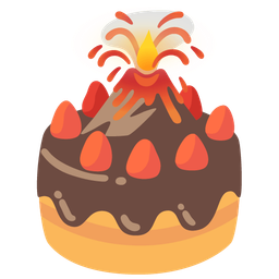 Birthday cake and Volcano