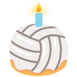 Birthday cake and Volleyball