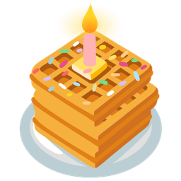 Birthday cake and Waffle