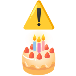 Birthday cake and Warning